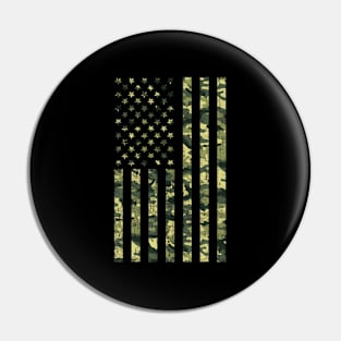 Camo American Flag Usa Camouflage Patriotic American Flag Pin