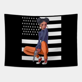 Black Panther Party Strong Black Woman Tapestry