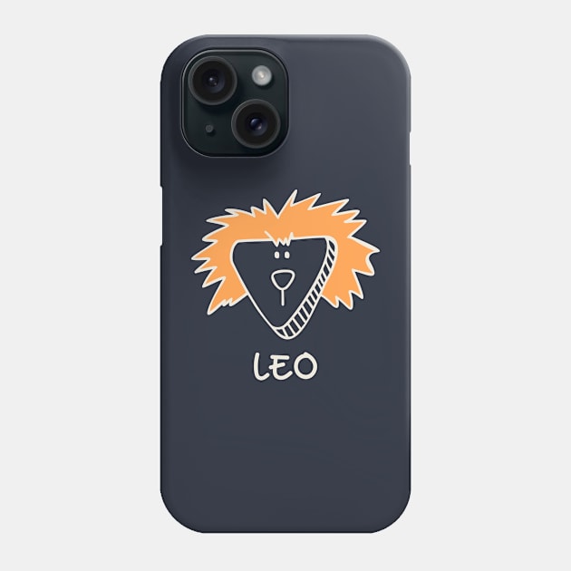 Leo Zodiac Doodle Phone Case by Whimsical Frank