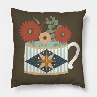 Flower mug 4 Pillow