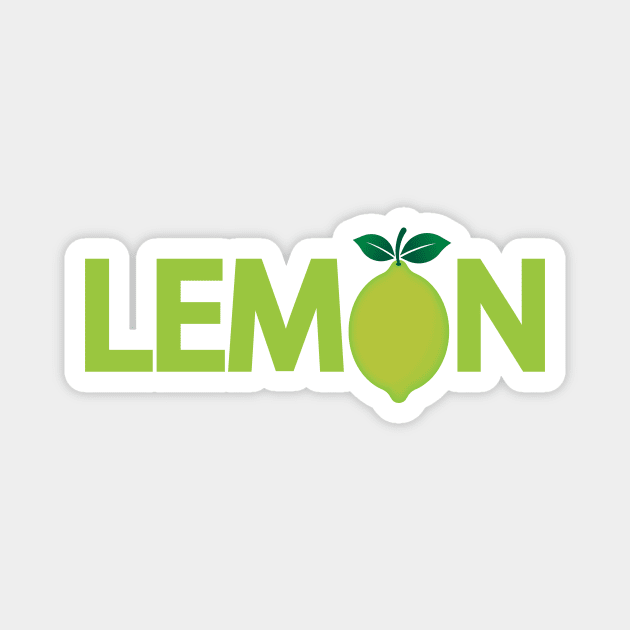 Lemon Creative Logo Magnet by DinaShalash