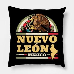 Nuevo Leon Mexico - Mapa Bandera Mexicana - Mexican State Pillow
