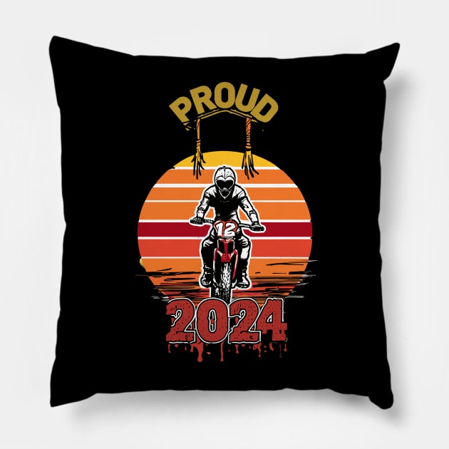 Proud Sister of a 2024 SeniorRACING Graduate Pillow by rhazi mode plagget