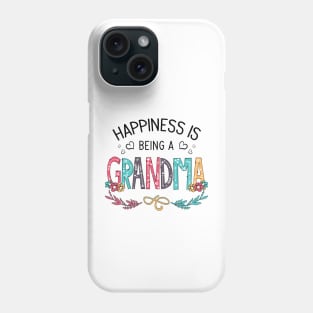 Happiness Is Being A Grandma Wildflowers Valentines Mothers Day Phone Case