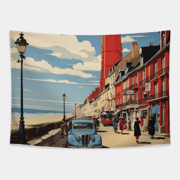 Nord Pas de Calais France Vintage Poster Tourism Tapestry by TravelersGems