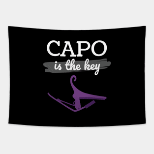 Capo is the Key Purple Capo Dark Theme Tapestry