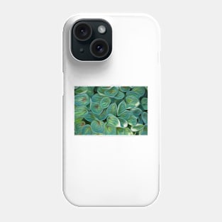 Hosta 'Dinky Donna' oil painting effect. Phone Case