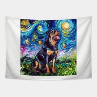 Rottweiler Night 2 Tapestry