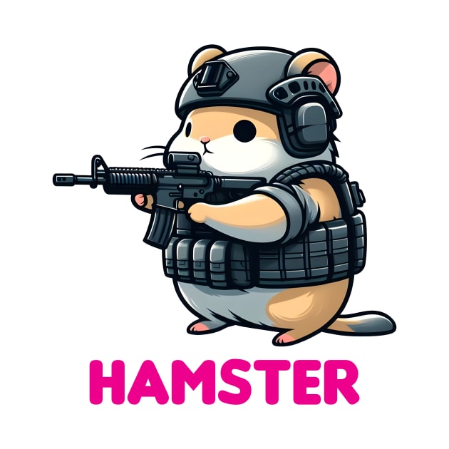 Tactical Hamster by Rawlifegraphic