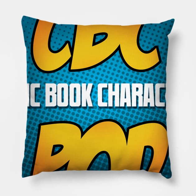 Comic Book Characters Logo Pillow by spiderman81