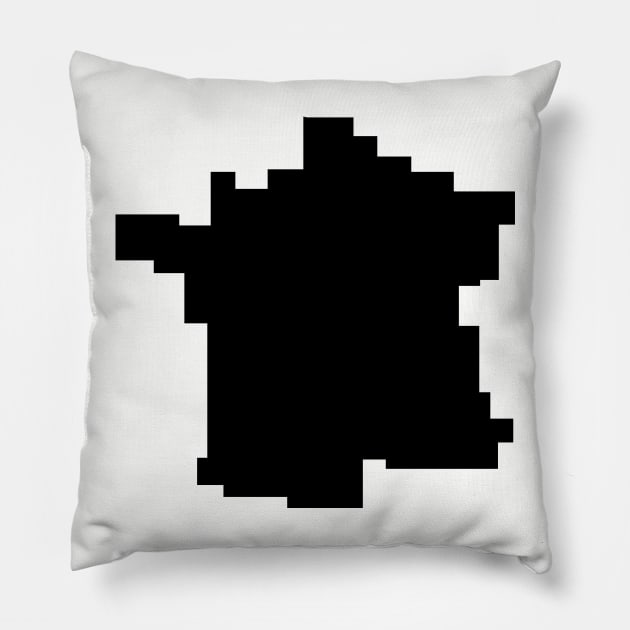 France Pixel Pillow by ArtbyCorey