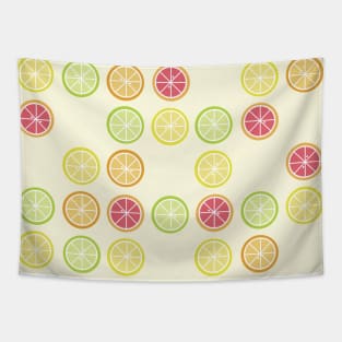 Fun Yellow Citrus Slices Tapestry