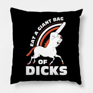 Eat A Giant Bag of Dicks Unicorn Pillow