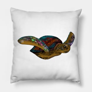 Glowing caretta Pillow