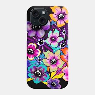 Digital Florals in Bloom Phone Case