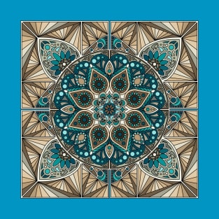 Ocean Beach Stained Glass Mandala T-Shirt