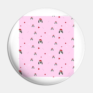 Santa Claus Penguin Pink #cute #christmas #penguin #illustration Pin