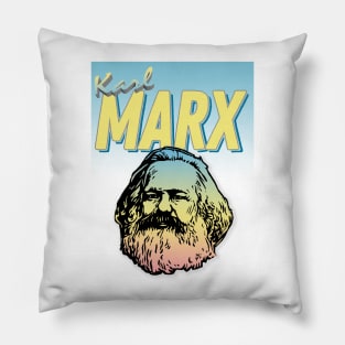 Karl Marx Graphic Design 90s Style Hipster Statement Tee Pillow