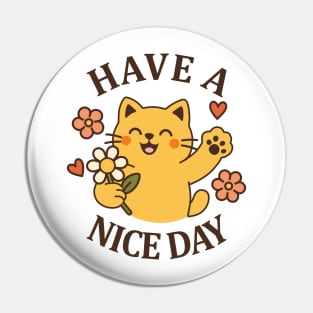 Sweet Kitty with a Bloom Pin