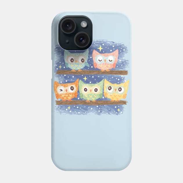 Owl bird Phone Case by sanogawa