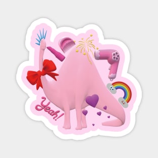 Valentines Dinosaur - Please accept my love Magnet