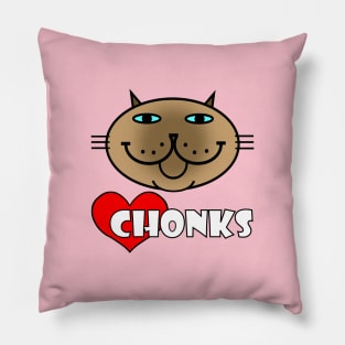 Heart Chonks - Siamese Cat Pillow