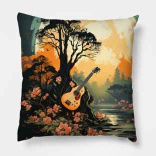 nature guitar Pillow