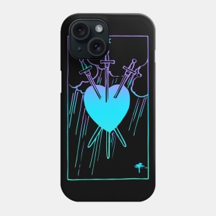 3 of Swords Tarot Card Rider Waite Witchy Phone Case