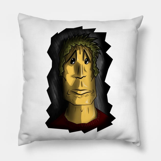 sad man Pillow by Zlat