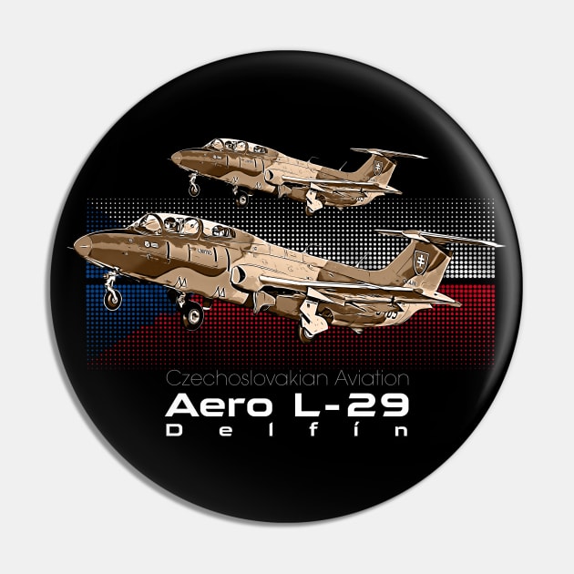 Aero L29 Delfin Aircraft Pin by aeroloversclothing