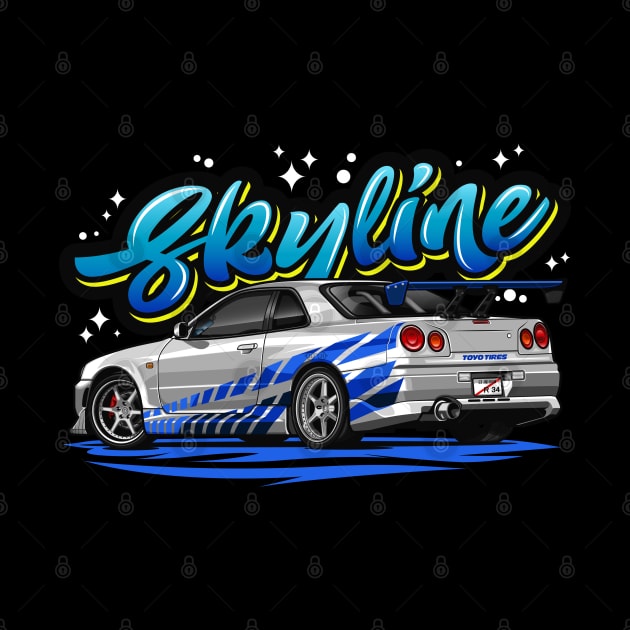 Skyline GTR R-34 (Ice Blue) by Jiooji Project