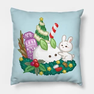 Bunny Christmas Snow Pillow