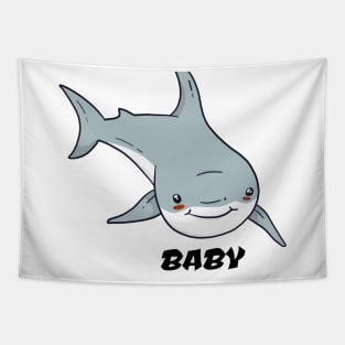 baba shark lovers shirt Tapestry