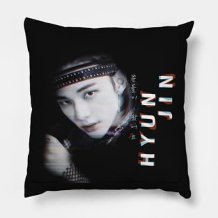 SK Hyunjin Dark Glitch Effect Pillow