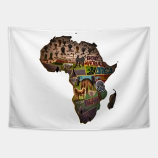 African Map Tapestry