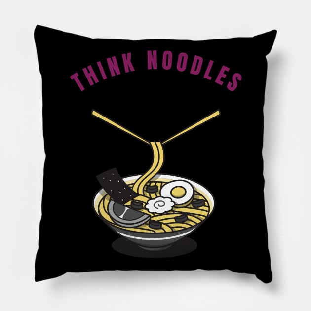 Think Noodle Pillow by ReadyOrNotDesigns 