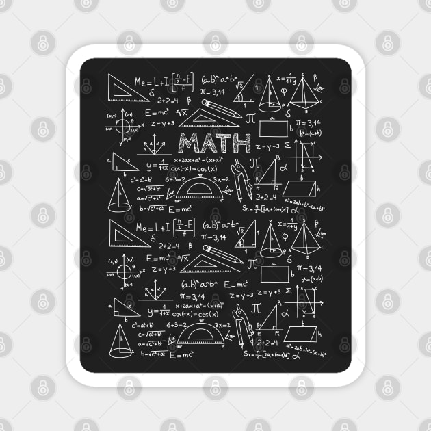 i love math funny math nerd cool Magnet by yassinnox