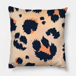 Funny Leopard drawing seamless pattern Pillow