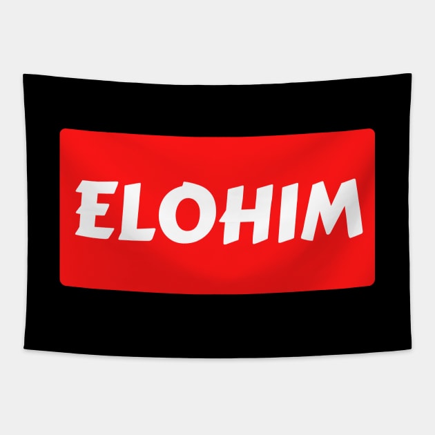 Elohim | Christian Typography Tapestry by All Things Gospel