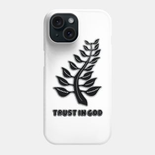 Ghana Sankofa Adinkra Symbols "Trust In God" Black. Phone Case