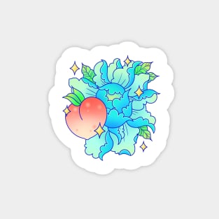 Peach with Peony Magnet