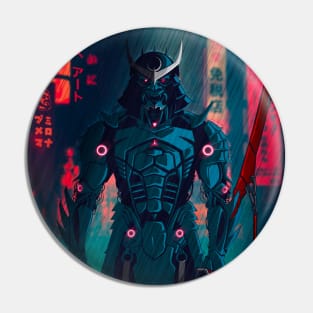 077 Cyborg Samurai Pin