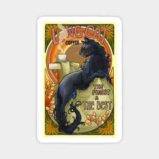 Mucha Long Cat Coffee Magnet