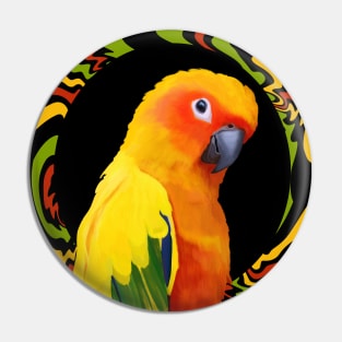 Vibrant Sun Conure Pin