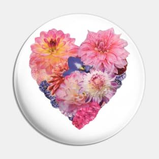 Love in Bloom - Flower Hearts Pin