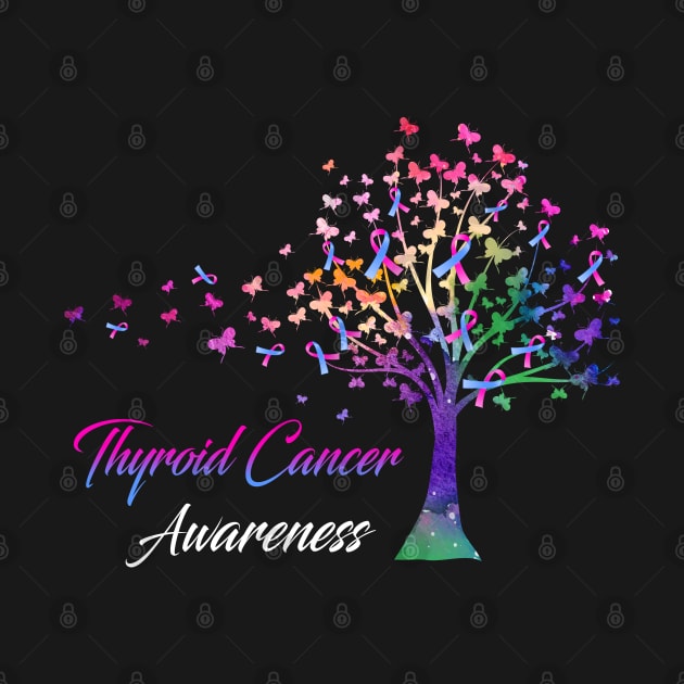 Tree Ribbons Thyroid Cancer Awareness Support Thyroid Cancer Warrior Gifts by ThePassion99