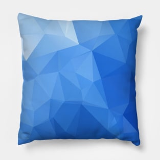 Blue Gradient Polygon Pattern Pillow