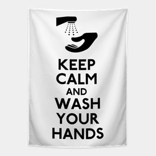 Keep Calm and Wash Your Hands Coronavirus Tapestry