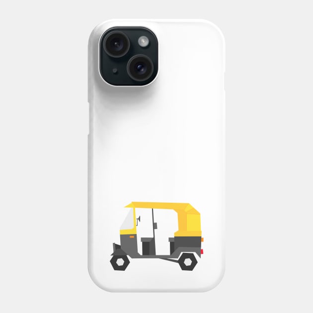 Indian auto rickshaw illustration Phone Case by Rohan Dahotre