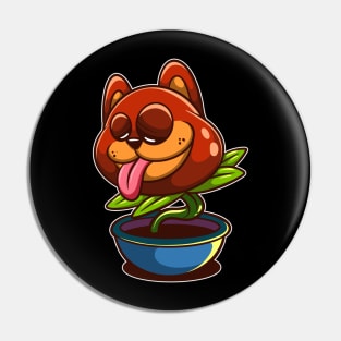 cat plant cartoon Pin